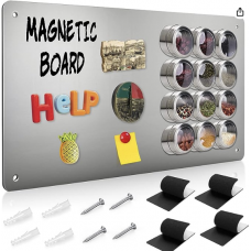 Raweao Tableau Magnétique Mural, Plaque Aimantee pour Magnets, 30x45x0.08cm Ultra Mince Metal
